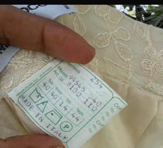 Gonna pizzo vintage beige