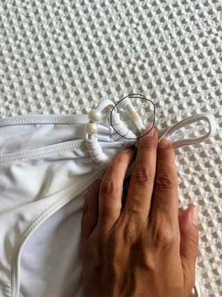 Bikini Shein Blanco Perla Talla S