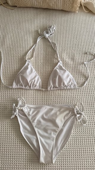 Bikini Shein Blanco Perla Talla S