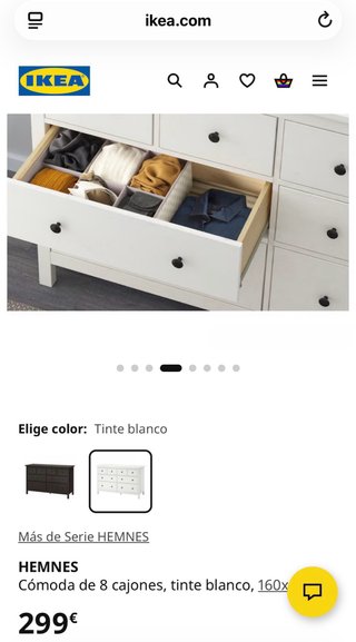 Cómoda Hemnes Ikea Blanca