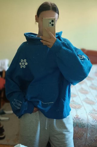 Sudadera Zara Azul Talla L