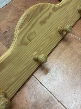 Perchero de madera 80x23 cm