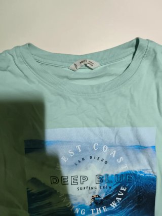 Camiseta Zara Gris Talla L