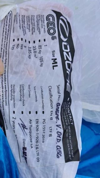 Parapente Ozone Geo 6