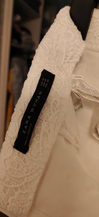 Falda Zara Blanca Talla XS
