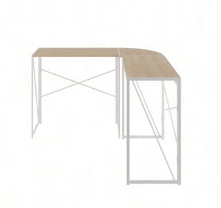 Escritorio esquinero madera y metal
