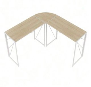 Escritorio esquinero madera y metal