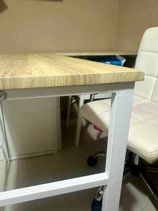 Escritorio esquinero madera y metal