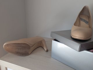Zapatos tacón Jorge Larrañaga T41 color maquillaje