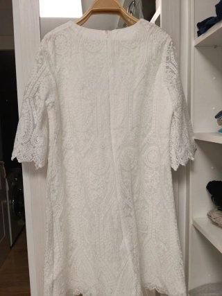 Vestido blanco encaje talla única