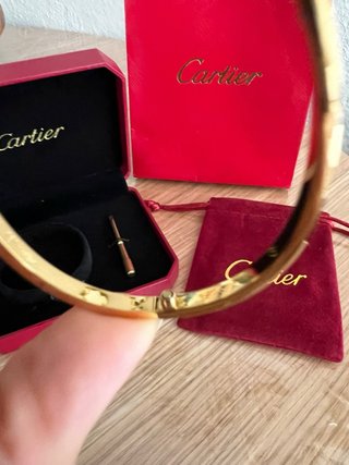 Pulsera inspo Cartier acero inoxidable estilo Love