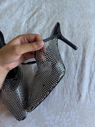 Zapatos Zara Tacon Pedreria Talla 41