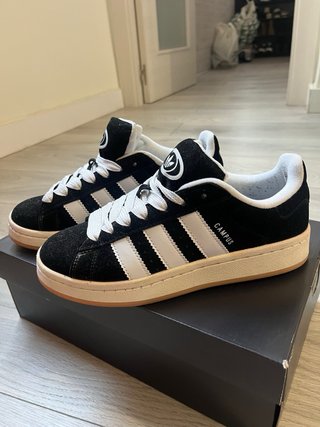 Zapatillas Adidas Campus Negras y Blancas