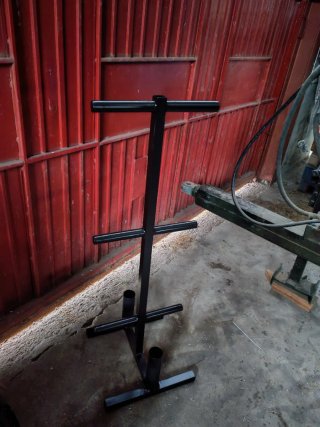 Rack para discos y barras olímpicas para Agustin