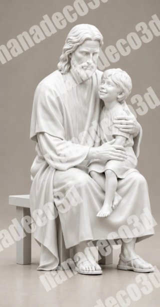 Escultura Jesús con niño
