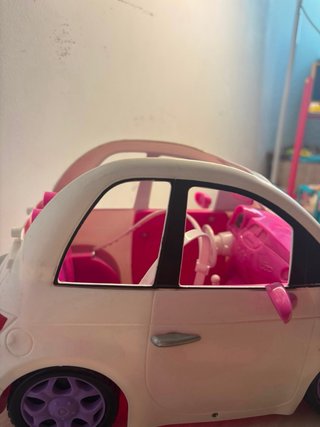 Coche Barbie Original Rosa y Blanco