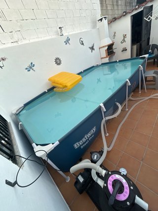 Piscina desmontable y depuradora de arena