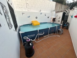 Piscina desmontable y depuradora de arena