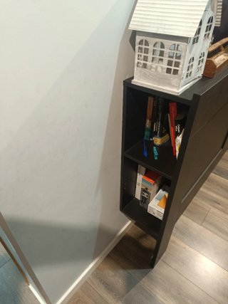 Cabecero de cama de madera negro