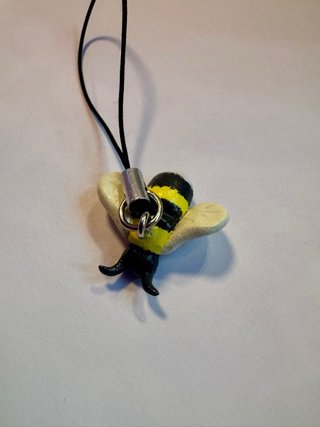 Colgante Abeja Hecho a Mano Arcilla Polimérica