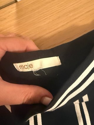 Falda pantalón Maje rayas blanco y negro