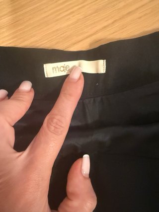 Falda pantalón Maje rayas blanco y negro