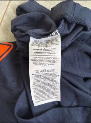 Camiseta Nike Azul y Naranja