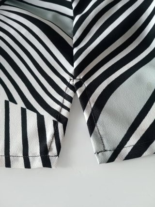 Camisa manga corta estampada de rayas T. L