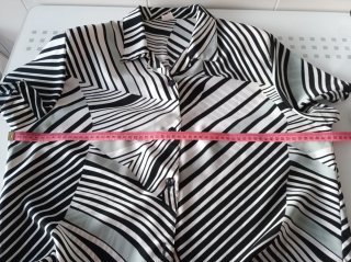 Camisa manga corta estampada de rayas T. L