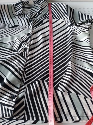 Camisa manga corta estampada de rayas T. L