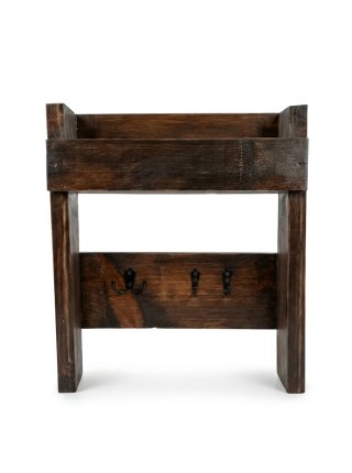 Perchero de madera para llaves y sobres