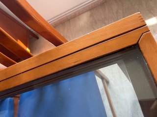 Mesa Comedor Madera y Cristal Extensible