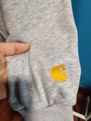 Sudadera Carhartt Gris con Cremallera