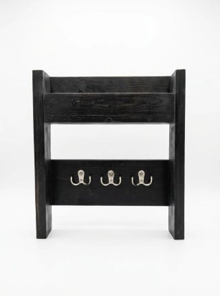 Perchero de madera para llaves y sobres