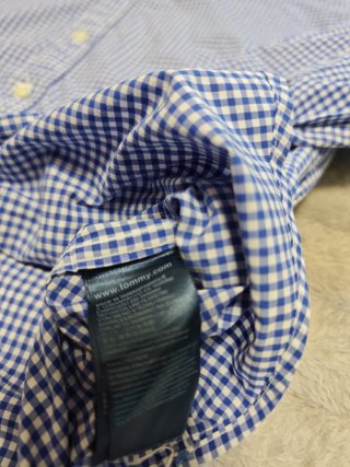 Camisa Tommy Hilfiger cuadros azul y blanco