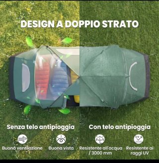 Tienda de campaña verde