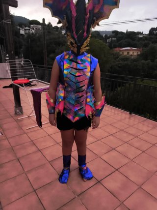 Disfraz dragón de carnaval