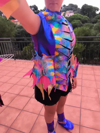 Disfraz dragón de carnaval