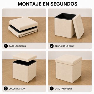 Puff Baúl Almacenaje