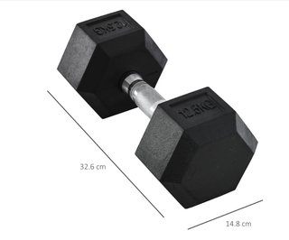 Mancuerna Hexagonal 12.5 kg Hierro Fundido