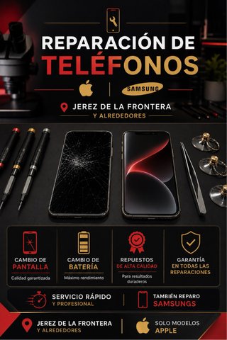 Reparación iPhone y Samsung| Pantalla y batería