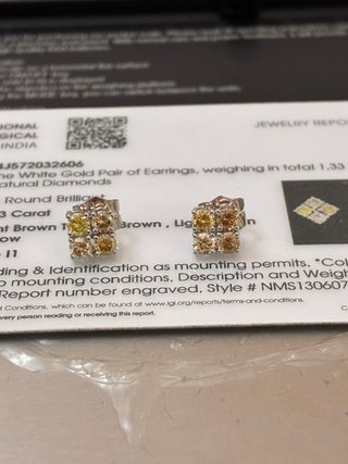 Pendientes Oro 18k Diamantes 0.93Ct IGI