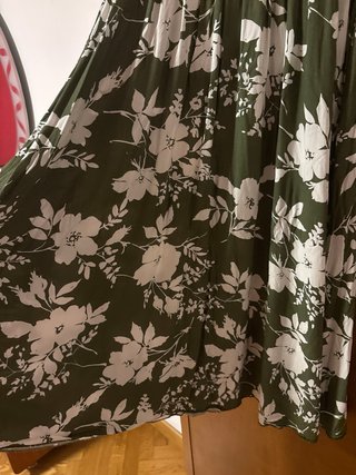 Vestito estivo floreale verde e bianco