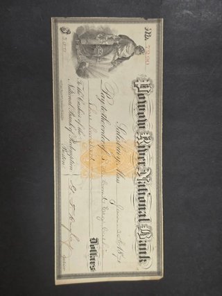 Cheque antiguo National Bank 1871