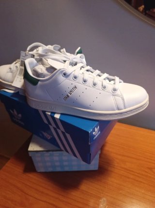 Zapatillas Adidas Stan Smith Mujer Blancas y Verde