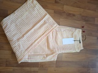 Pantalón Zara rayas amarillas y rosas