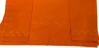 Blusa naranja bordada talla única