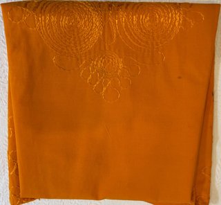Blusa naranja bordada talla única