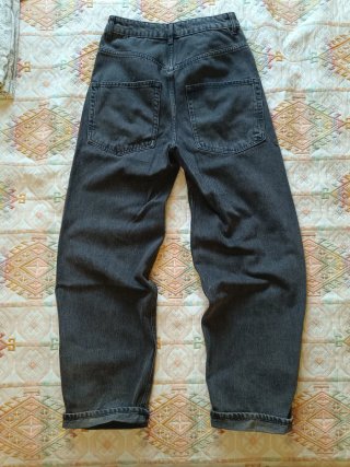 Pantalón Balloon Zara Talla 38 Gris