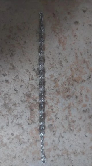 Pulsera de plata con eslabones
